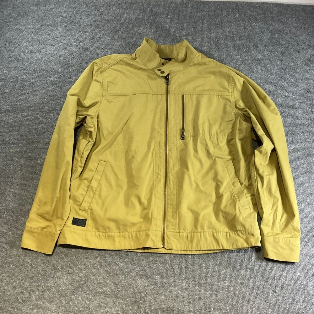 Oakley Mens Mustard Yellow Full Zip Mock Neck Lightweight Jacket XXL RN 96548